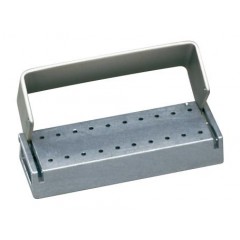 Palmero Healthcare Anodized Aluminum 21-Hole Bur Blocks - Friction Grip